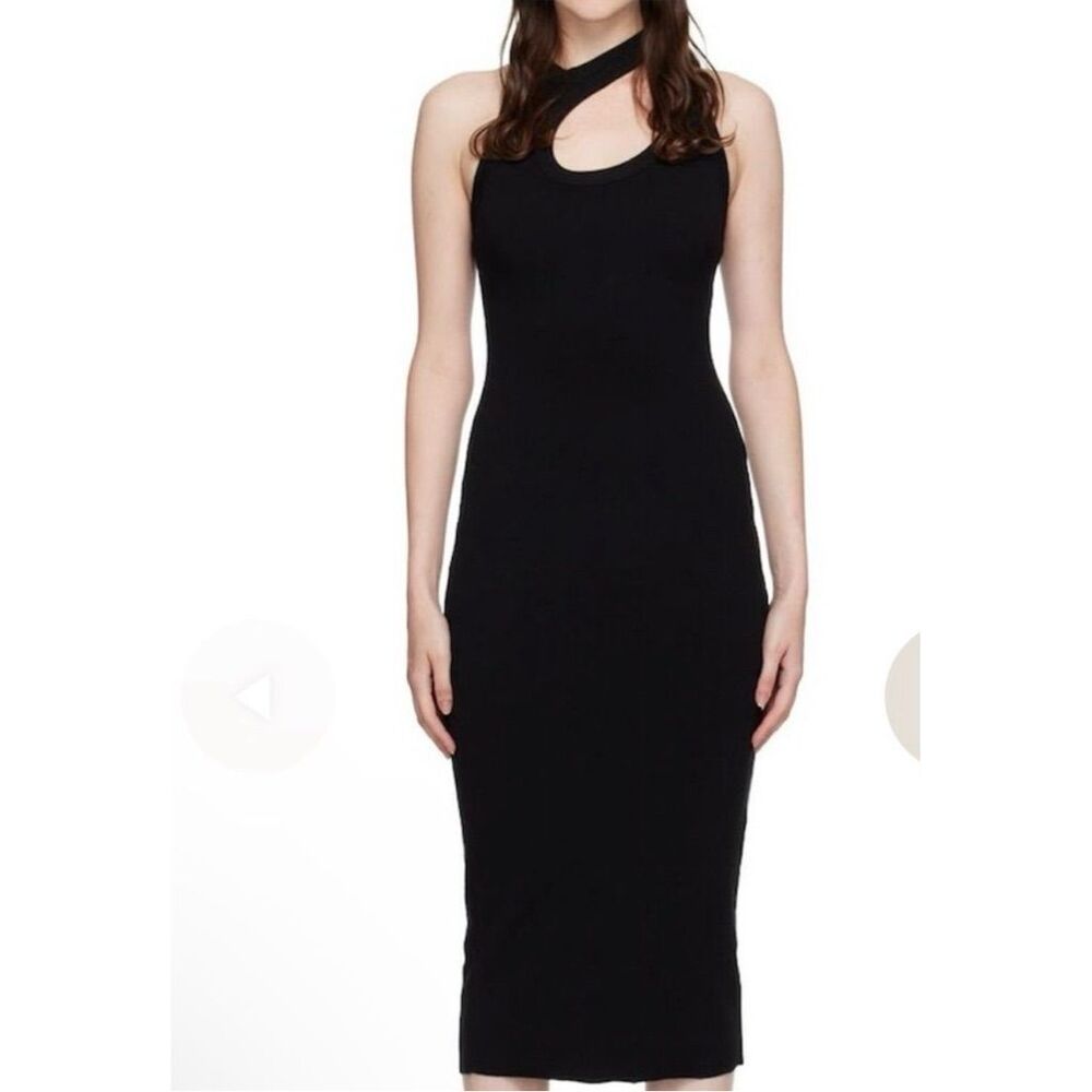 Cotton Citizen Black Verona Cutout Midi Dress Size xs new.